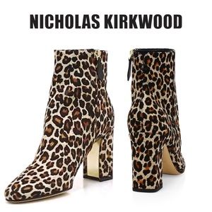 Nicholas Kirkwood Elements Leopard Print Ankle Boots 🐆 7.5